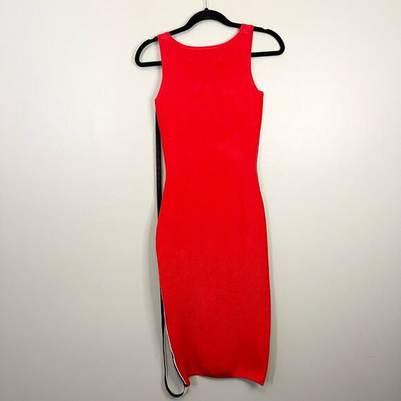 Whyte Studio Women's Red Stretchy Fit Sleeveless Bodycon Midi Dress Size S/M NWT - Picture 9 of 11